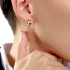Belle Époque Reel Pink Gold Earrings, 5.7mm
